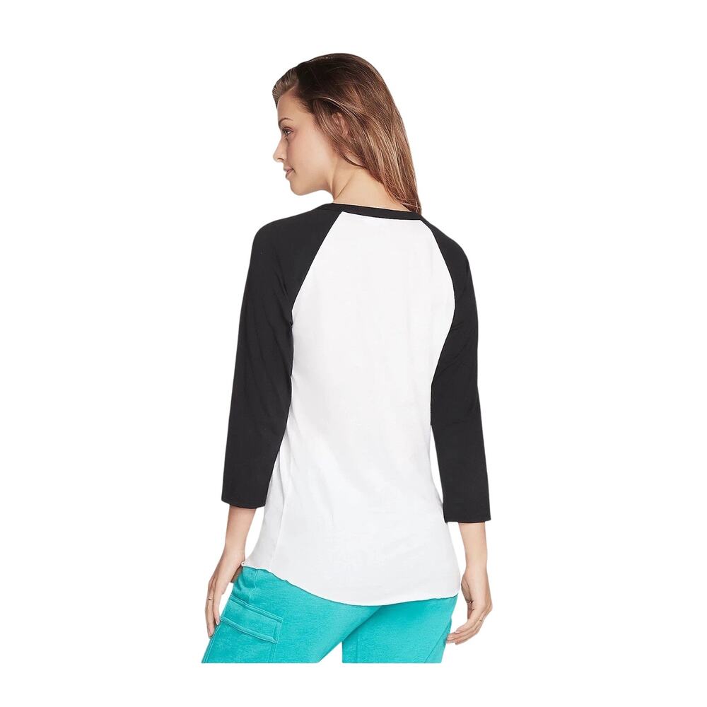 SKECHERS BOBS Peek A Cat Baseball Tee XL 3/4 Sleeve Graphic Shirt NWT - Picture 3 of 6